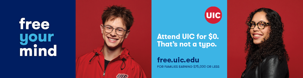 students against a red background with colorful words that read: free your mind